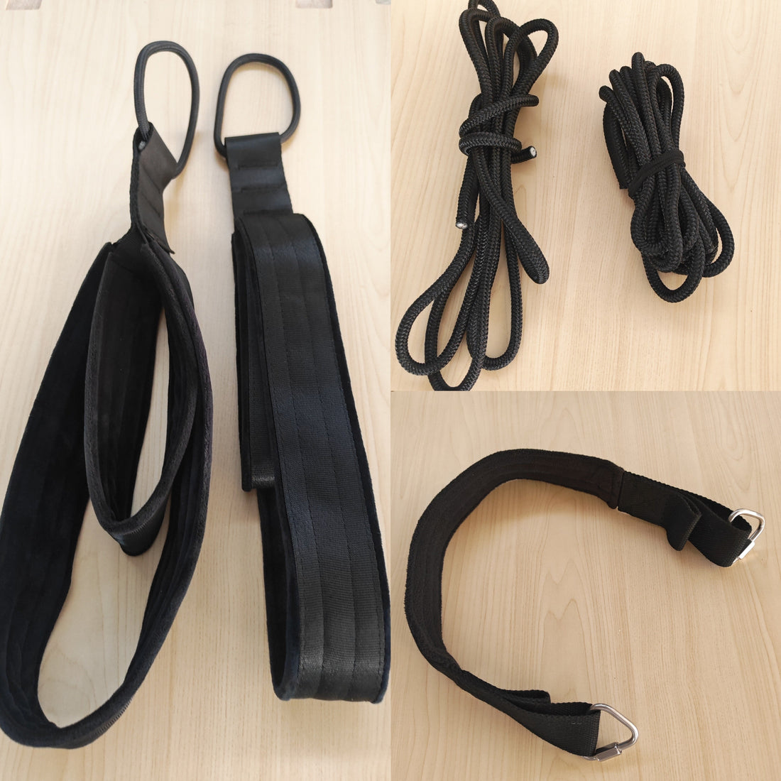 Pilates reformer replacement parts kit with straps and connection accessories