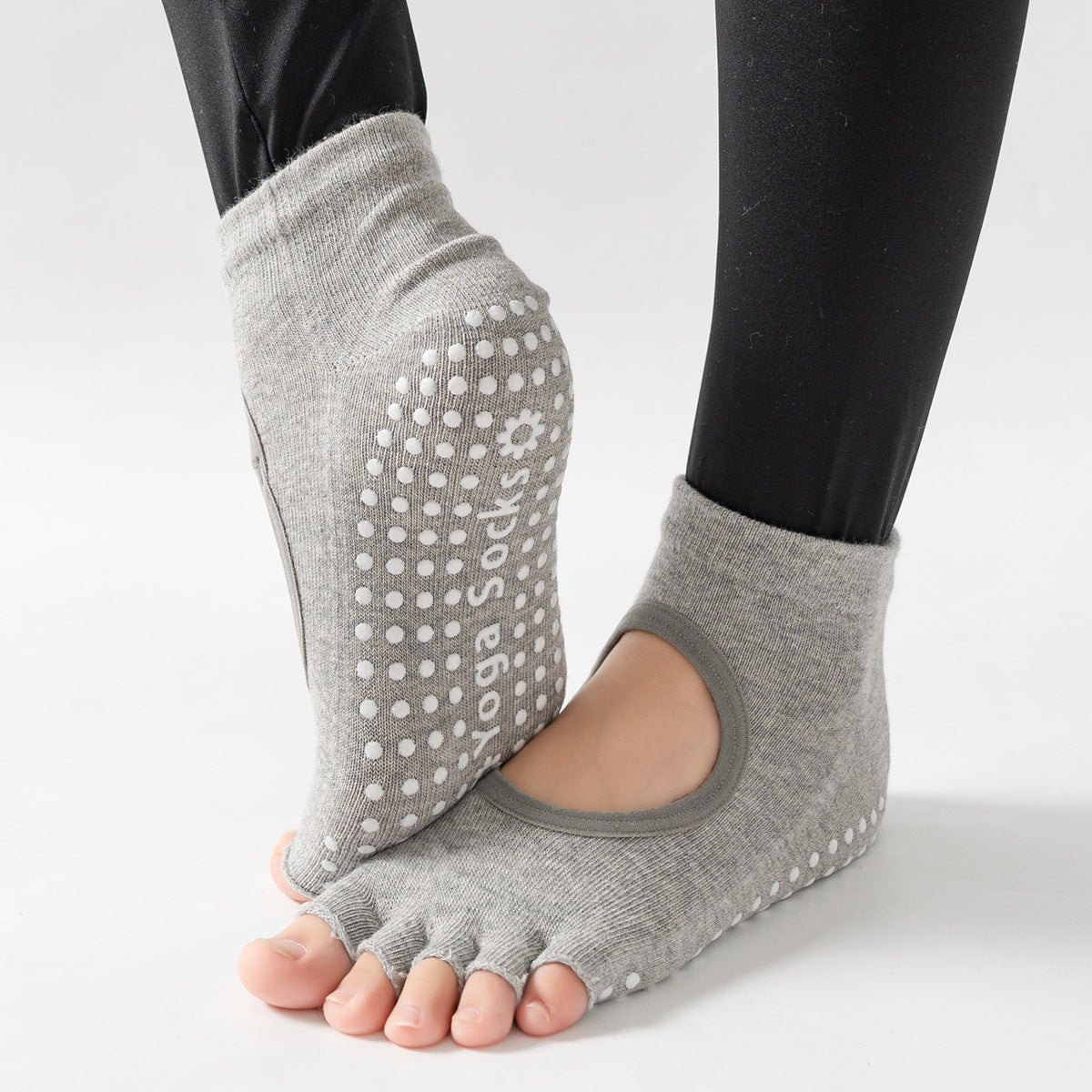 Non-Slip Half-Toe Pilates Grip Socks product image