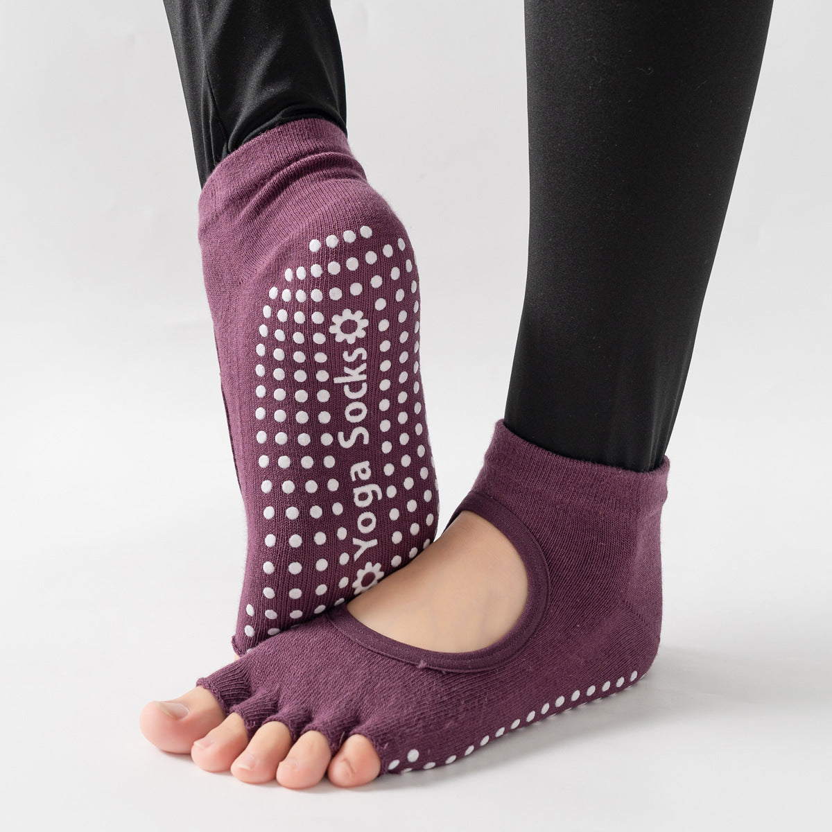 Non-Slip Half-Toe Pilates Grip Socks product image