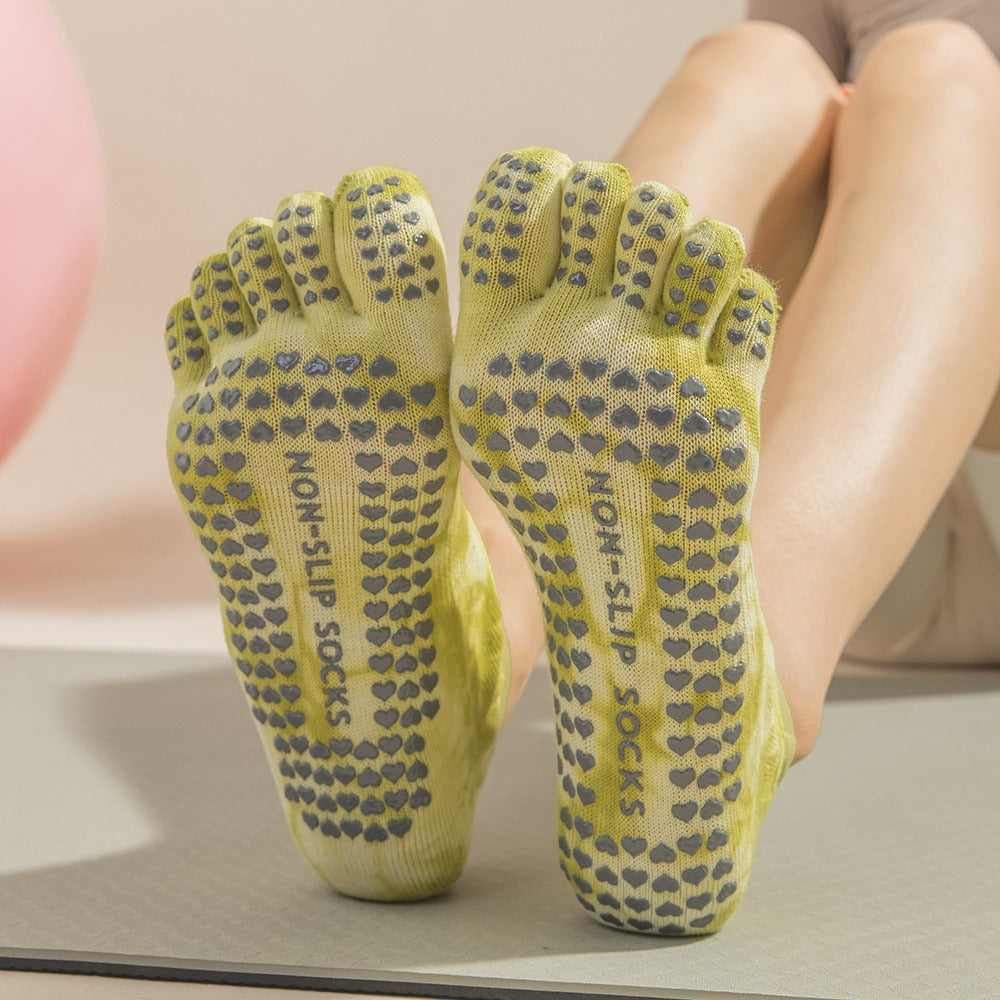 Tie-Dye Five-Toe Grip Pilates Socks product image