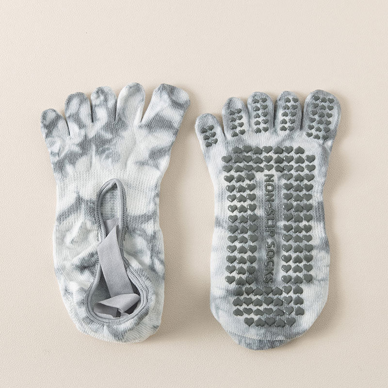 Tie-Dye Five-Toe Grip Pilates Socks product image