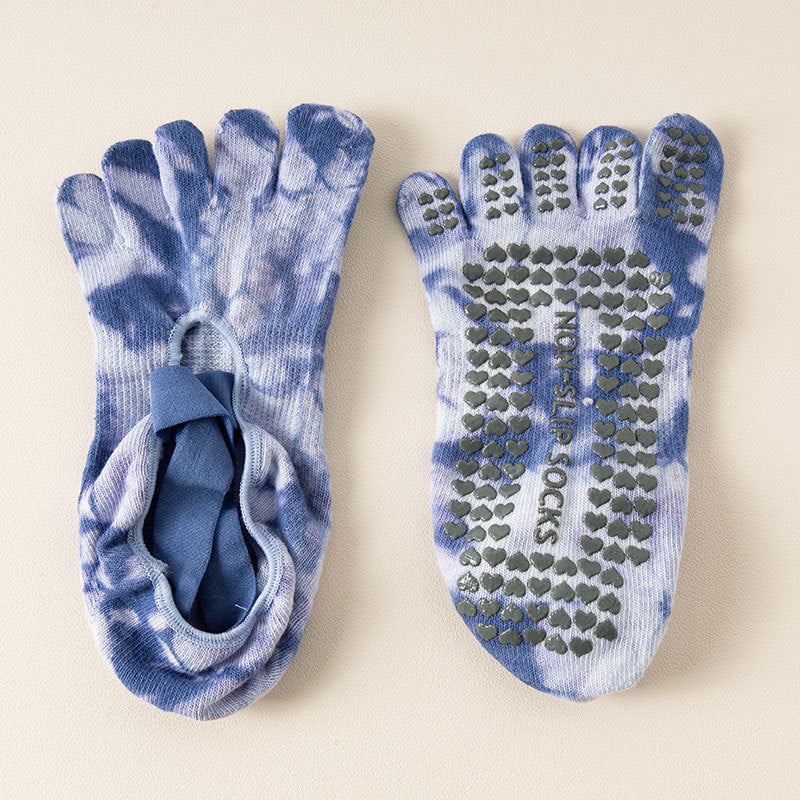 Tie-Dye Five-Toe Grip Pilates Socks product image
