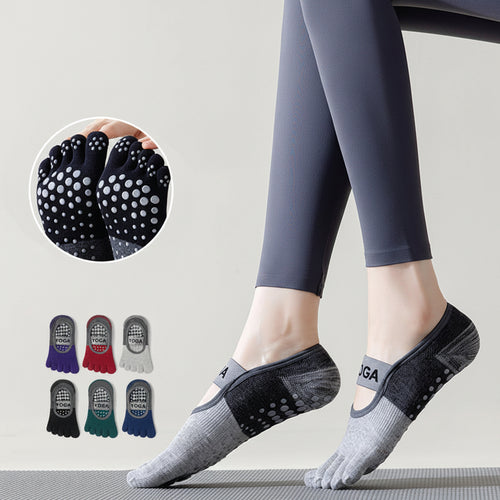 Colorblock Strap Grip Pilates Socks product image