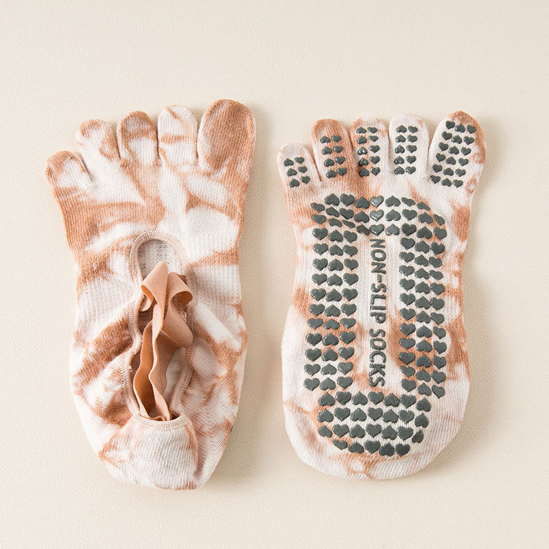 Tie-Dye Five-Toe Grip Pilates Socks product image