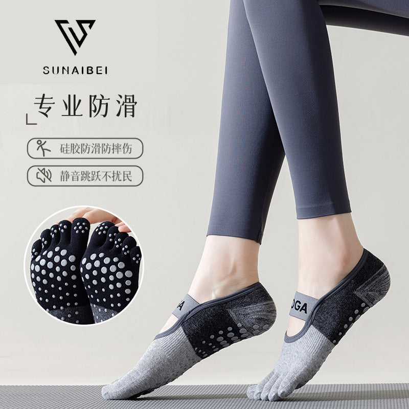 Colorblock Strap Grip Pilates Socks product image