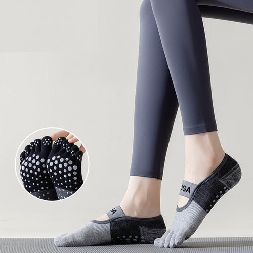 Colorblock Strap Grip Pilates Socks product image