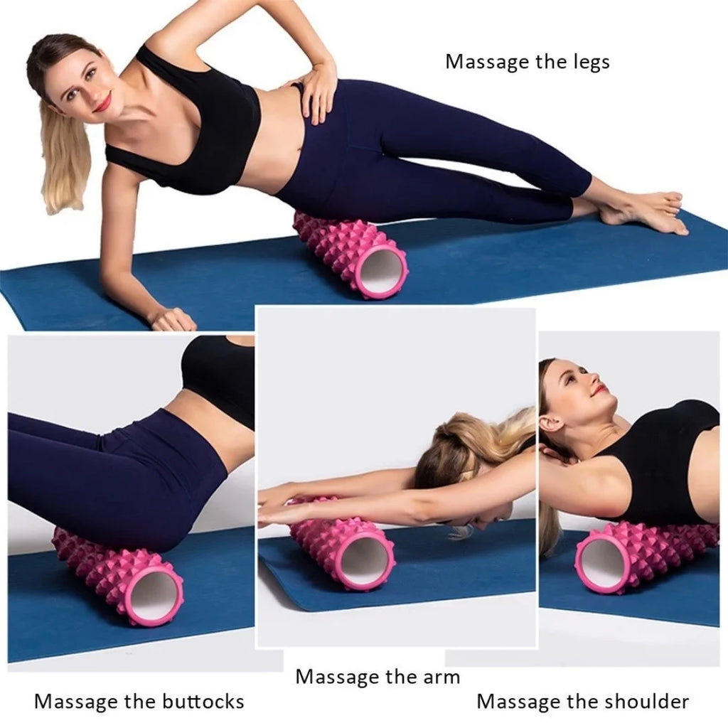 Pilates Hollow Foam Roller – 3D Floating Texture for Muscle Massage, Fascia Release & Yoga Recovery