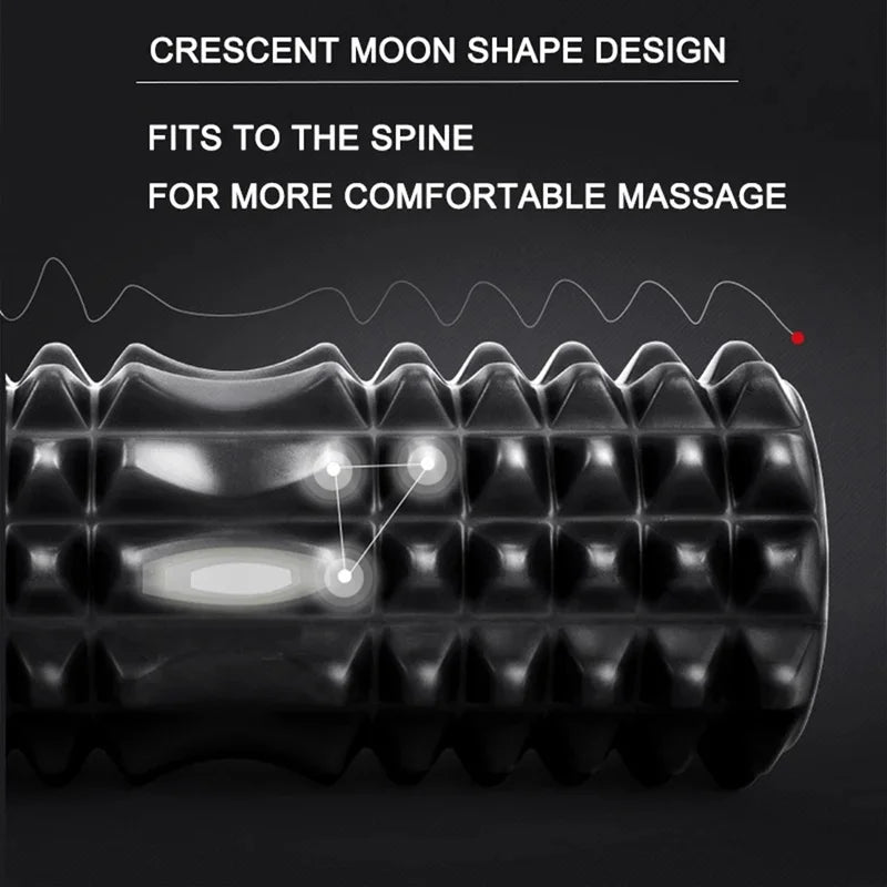 Pilates Crescent Foam Roller – 45x12cm Solid for Deep Tissue Massage, Yoga & Home Workout Recovery
