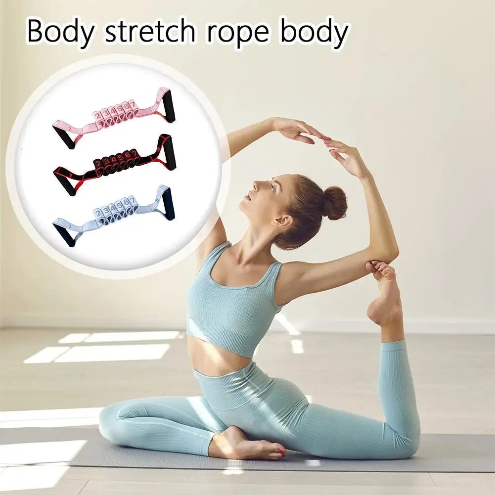 Pilates Stretch Resistance Band – 8-Level Multi-Segment for Yoga, Dance & Flexibility Training