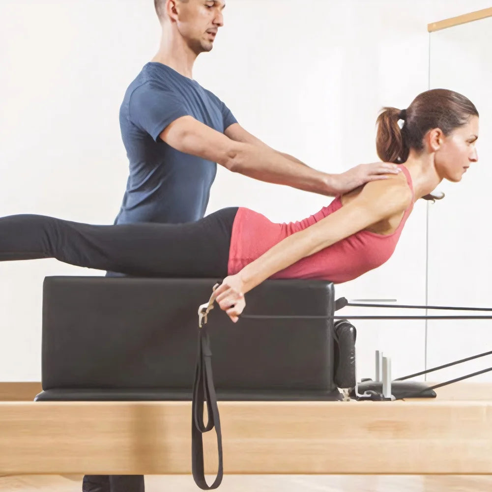 Pilates Double Loop Straps – Set of 2 with D-Ring for Reformer Hand & Foot Exercises