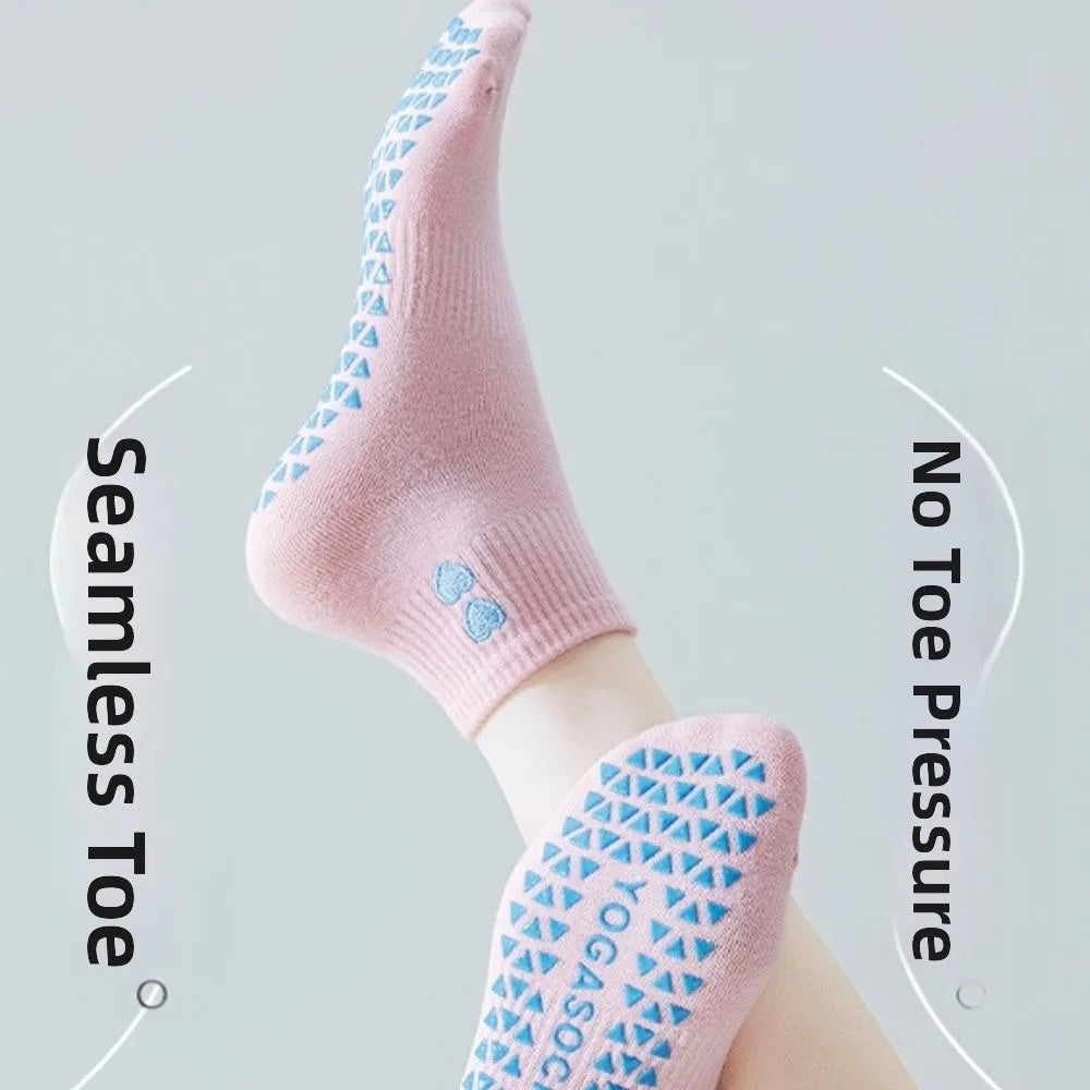 Pilates Grip Socks for Women – Cute Non-Slip Cotton Ankle Socks product image