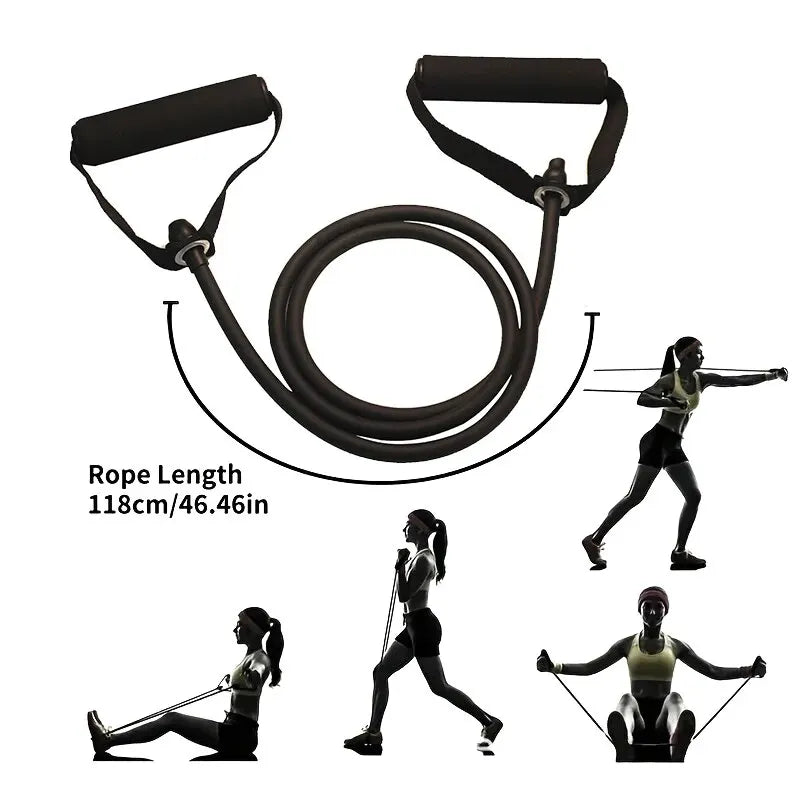 Pilates Resistance Bands with Handles – 10 to 30 lb for Full-Body Strength Training at Home