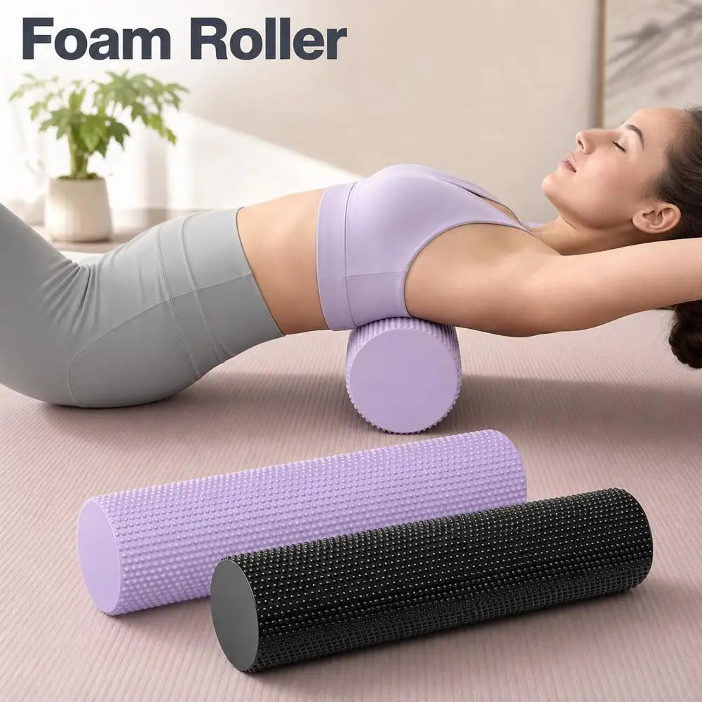 Pilates High-Density EVA Foam Roller – 45x10cm for Muscle Recovery, Body Shaping & Yoga Stretching