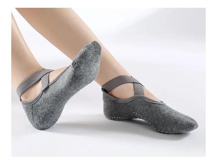 Backless Non-Slip Yoga Socks for Women – Bandage Ankle Grip product image