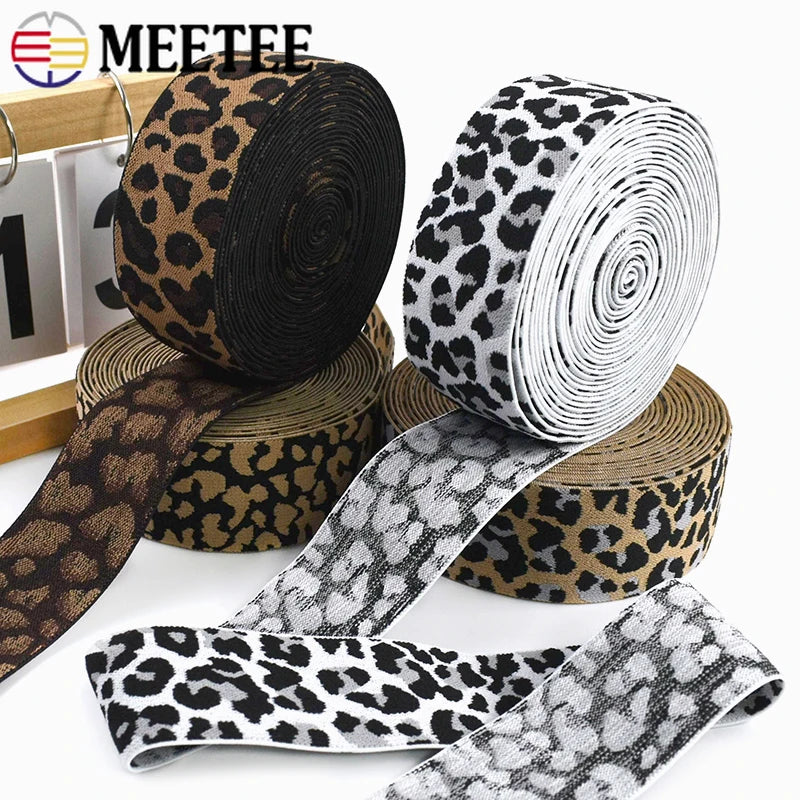 Leopard Print Elastic Resistance Band – Pilates Stretch & Workout product image