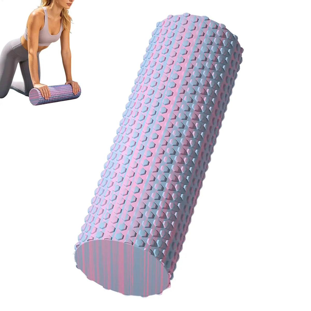 Pilates EVA Foam Roller 30cm – Portable Muscle Recovery, Deep Tissue Massage & Yoga Stretching