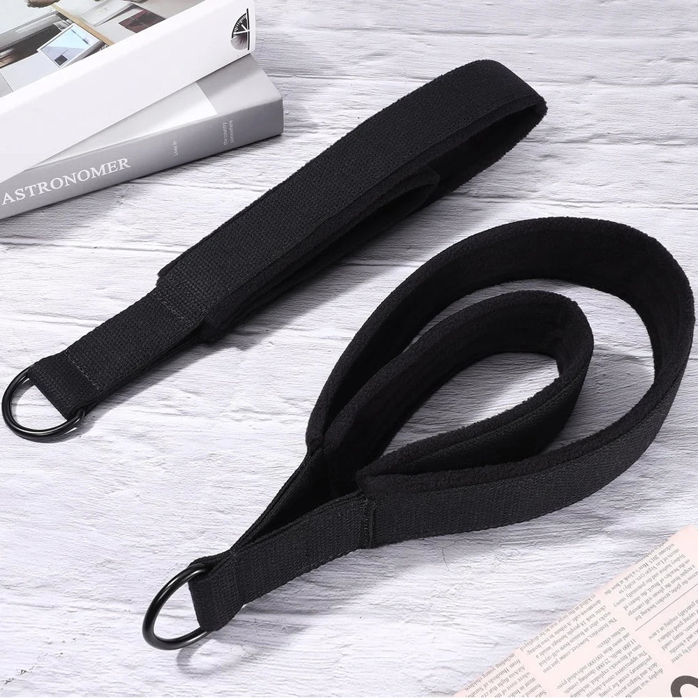 Pilates Double Loop Strap with D-Ring – Double Padded Hand & Foot Strap for Reformer & Yoga Training