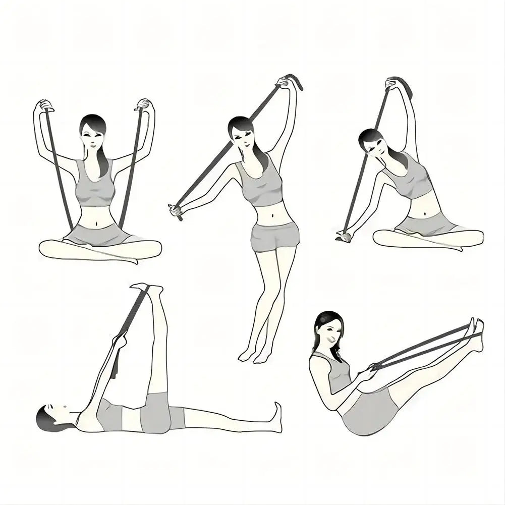 Pilates Stretch Resistance Band – 8-Level Multi-Segment for Yoga, Dance & Flexibility Training