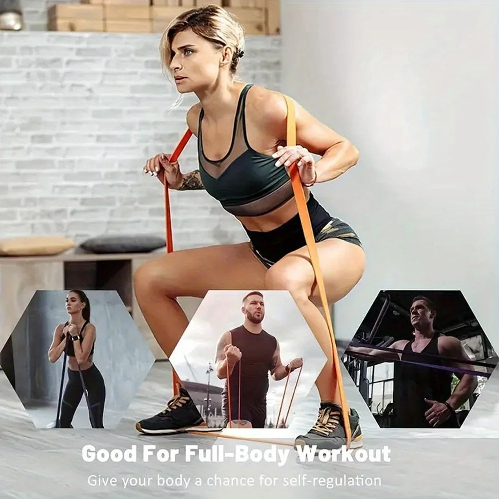 Pilates Stackable TPE Resistance Bands – Full-Body Strength Training, Stretching & Home Gym
