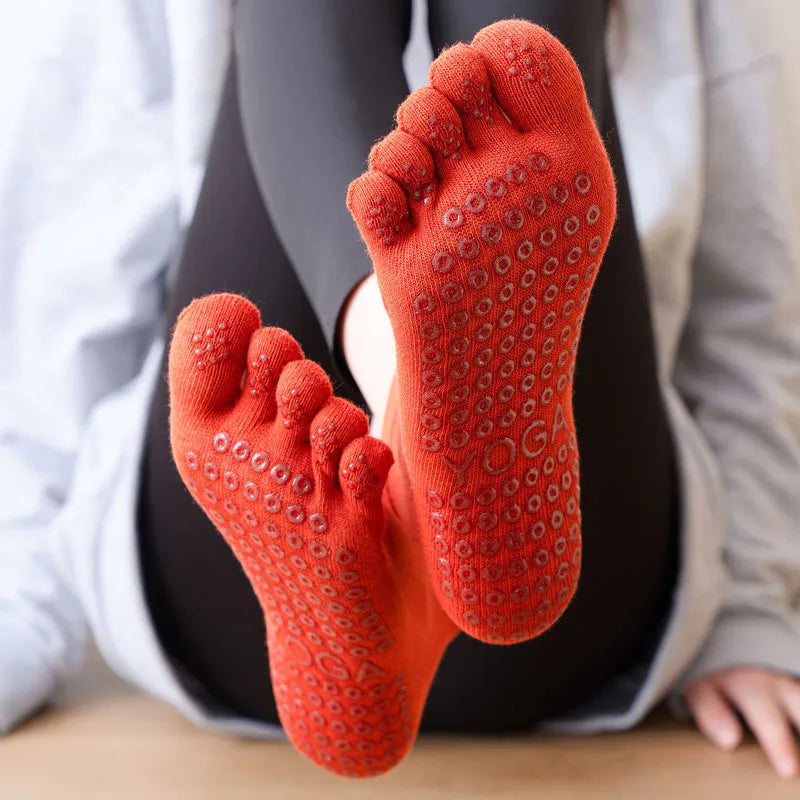 Five-Toe Non-Slip Pilates Socks for Women – Silicone Grip product image