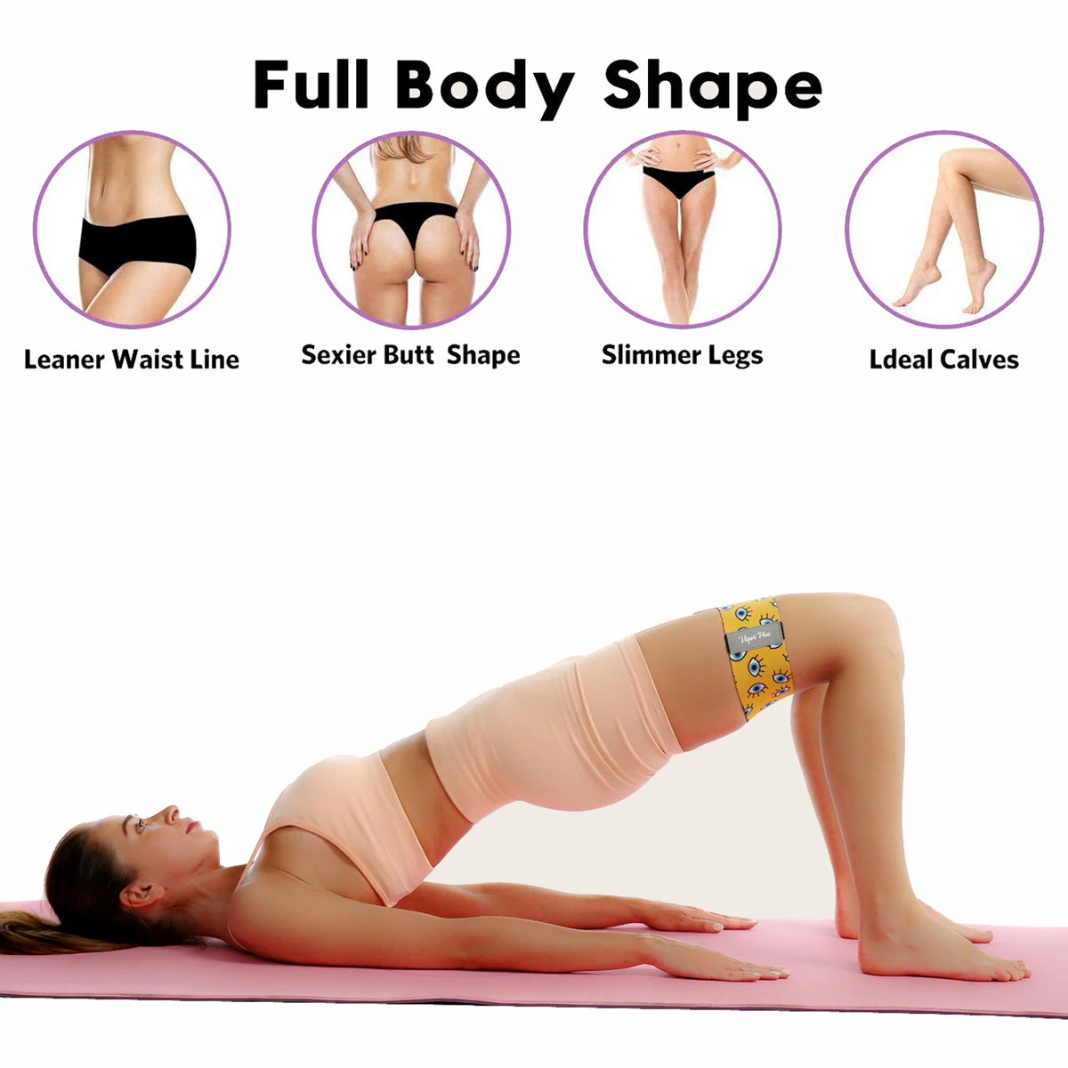 Pilates Flexband – Booty & Leg Resistance Band for Women | Glute, Waist & Hip Training