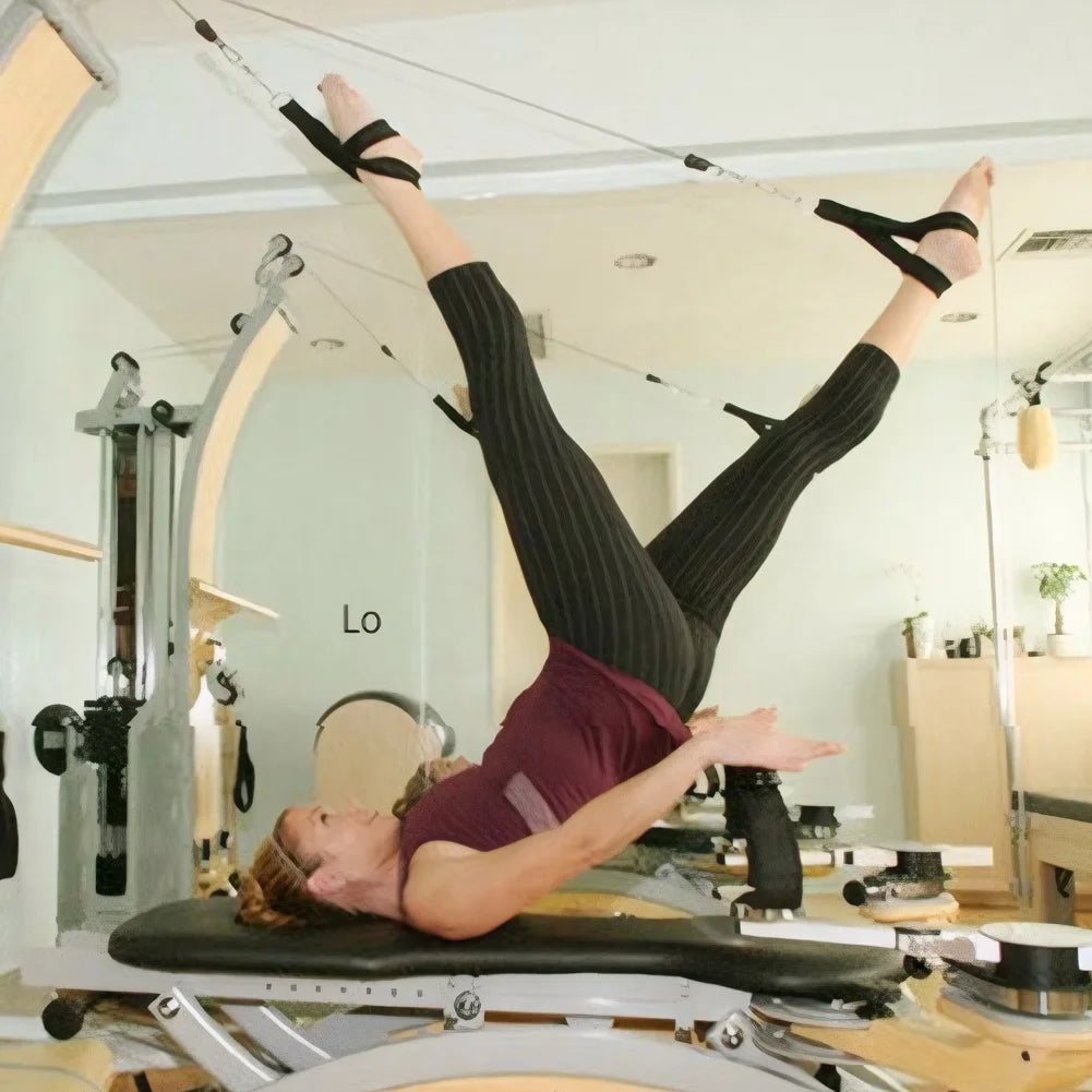 Pilates Double Loop Straps – Set of 2 with D-Ring for Reformer Hand & Foot Exercises