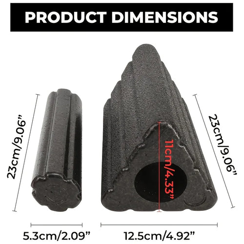 2-in-1 Triangle EPP Foam Roller & Wedge Block – Neck, Back, Hip & Leg Massage for Pilates