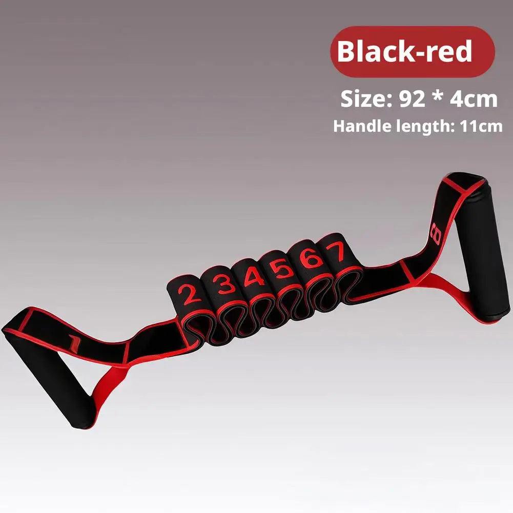 Pilates Stretch Resistance Band – 8-Level Multi-Segment for Yoga, Dance & Flexibility Training