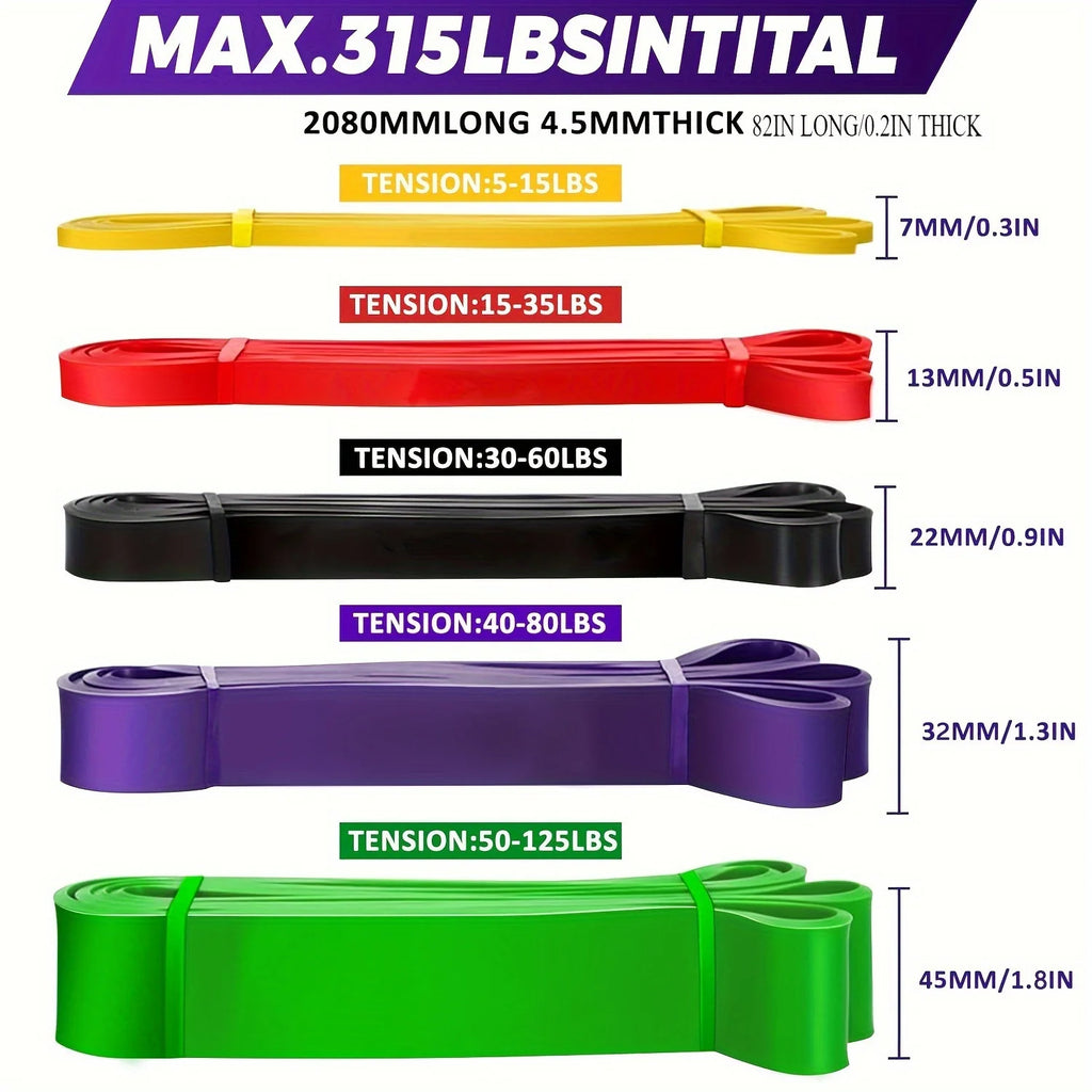 Pilates Stackable TPE Resistance Bands – Full-Body Strength Training, Stretching & Home Gym