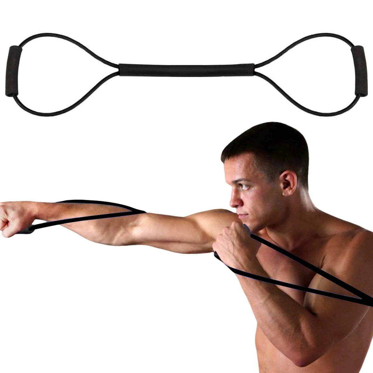 Resistance Band with Comfort Handles – 25, 30 & 35 lb for Pilates, Strength & Flexibility Training