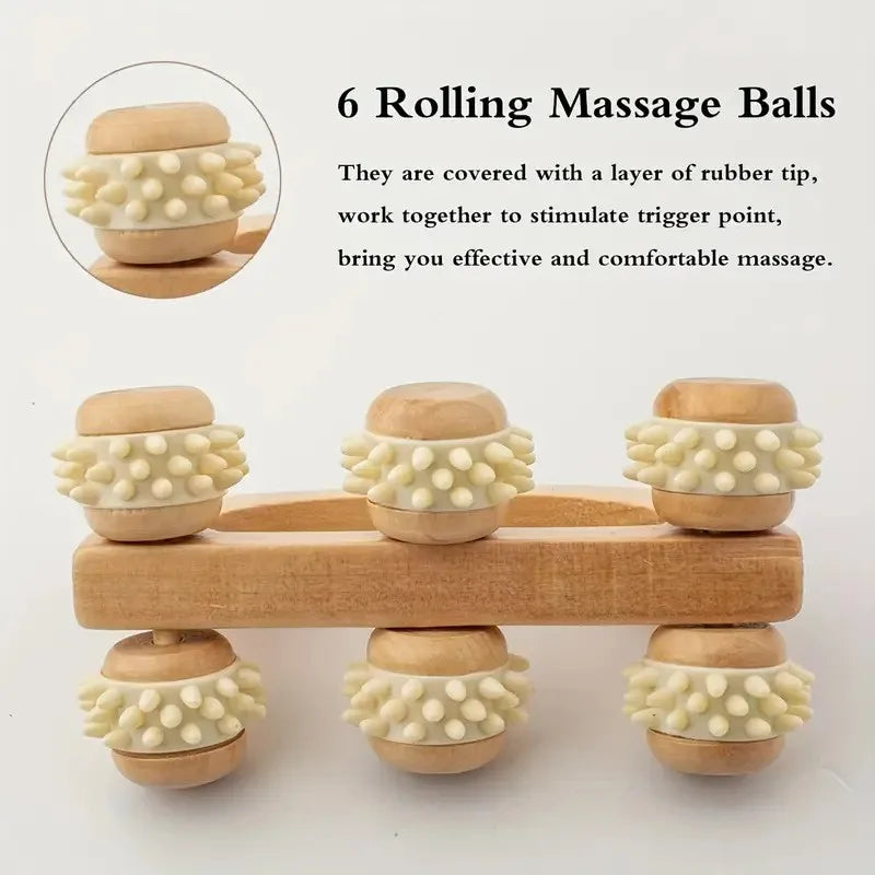 Wooden Massage Roller Stick – Muscle Relief & Lymphatic Drainage product image