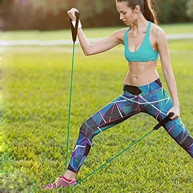 Pilates Resistance Bands with Handles – 10 to 30 lb for Full-Body Strength Training at Home