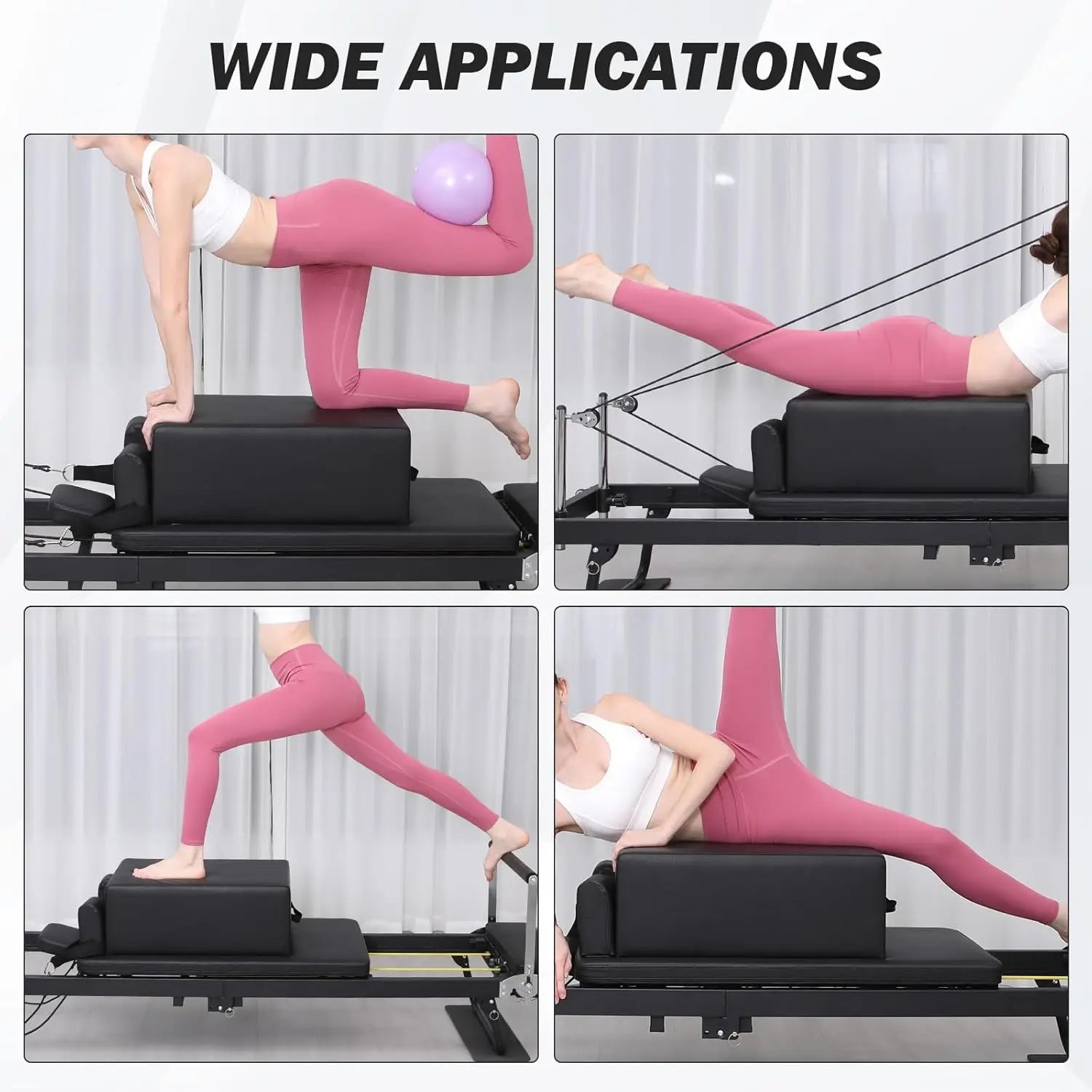 Pilates Sitting Box for Reformer – Multi-Layered Plywood, Leather Pad | 350 lbs Capacity