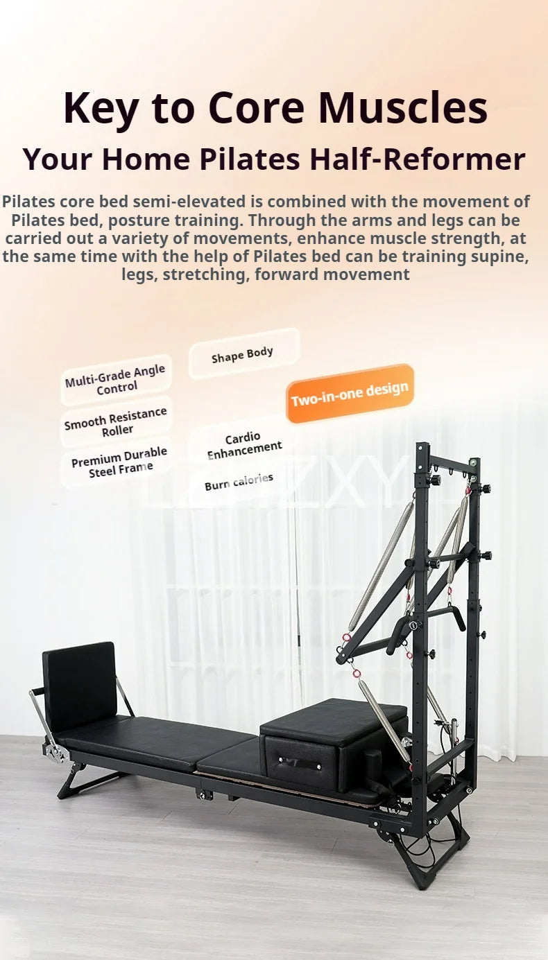 Foldable Half Tower Pilates Reformer – Home Studio Machine product image