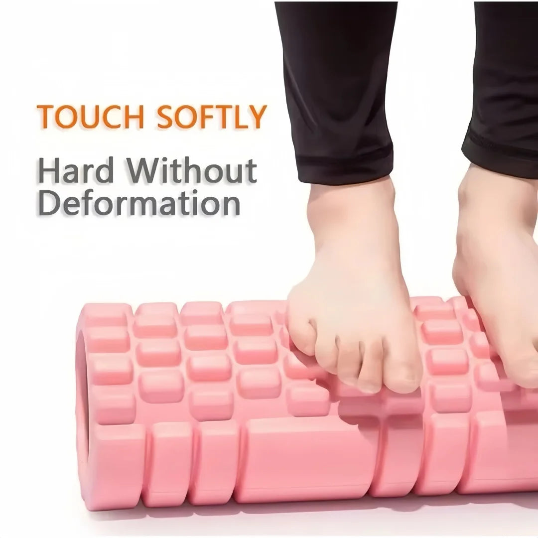 Pilates Hollow Foam Roller – 3D Floating Texture for Muscle Massage, Fascia Release & Yoga Recovery