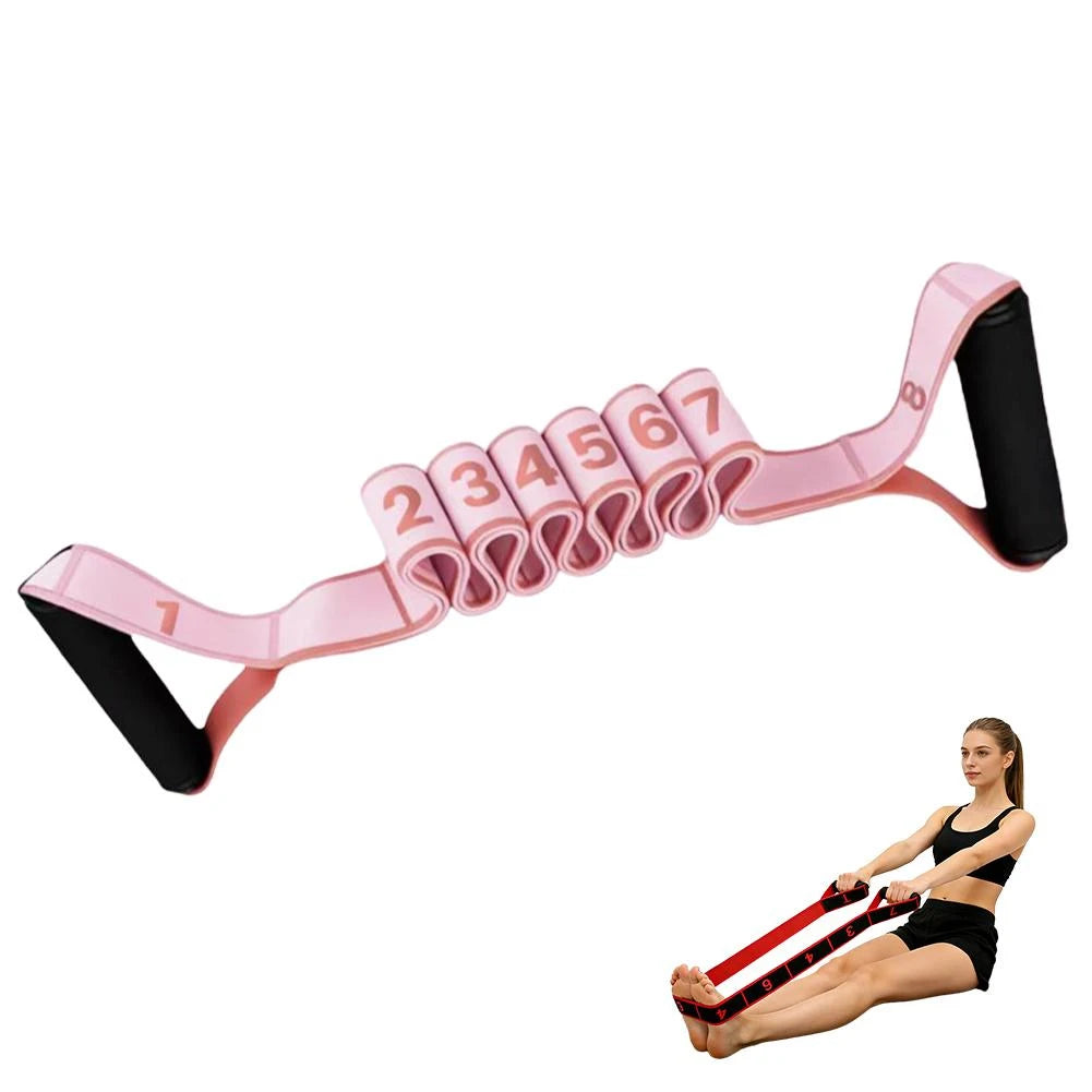 Pilates Stretch Resistance Band – 8-Level Multi-Segment for Yoga, Dance & Flexibility Training