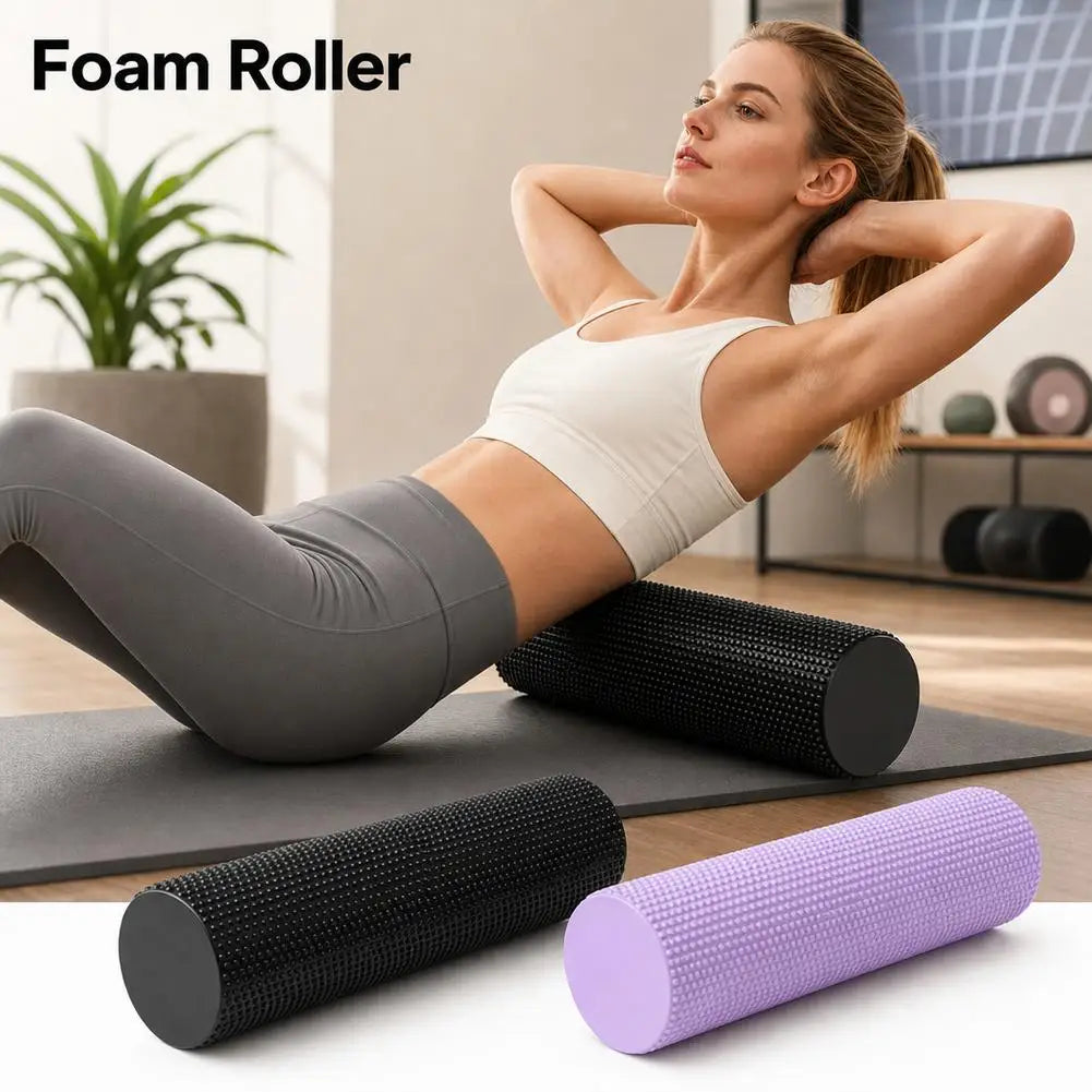 Pilates High-Density EVA Foam Roller – 45x10cm for Muscle Recovery, Body Shaping & Yoga Stretching