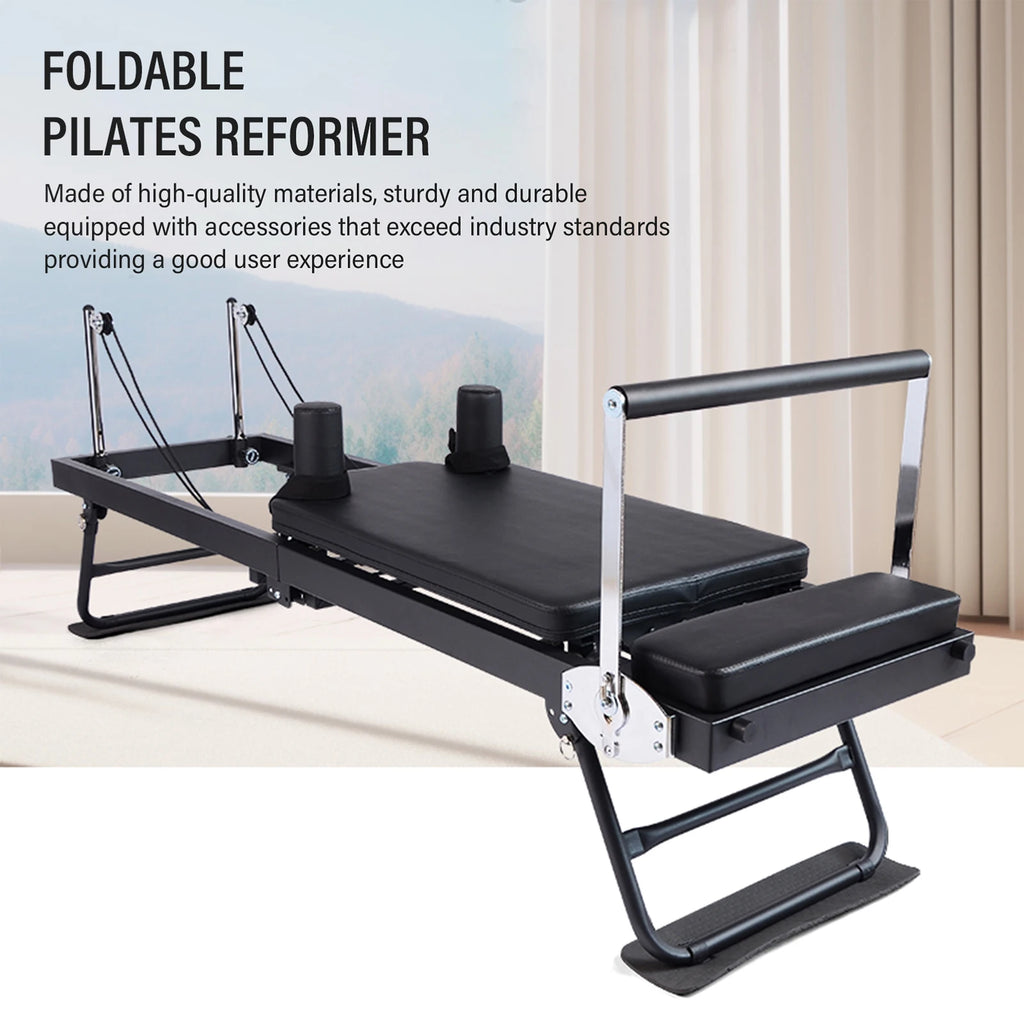 Adjustable Home Pilates Reformer – Multi-Resistance Studio Bed product image