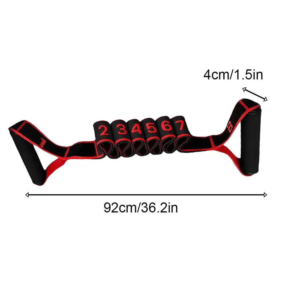 Pilates Stretch Resistance Band – 8-Level Multi-Segment for Yoga, Dance & Flexibility Training