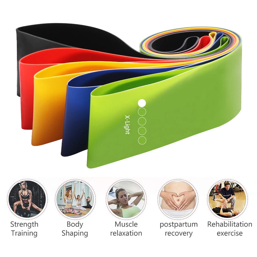 Resistance Loop Bands Set – 5 Levels for Pilates, Yoga & Home Gym Strength Training