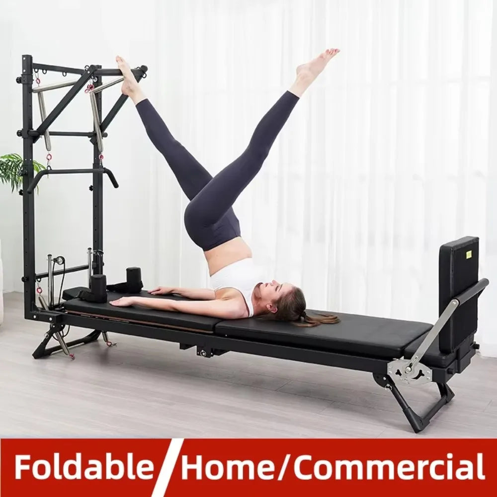 Foldable half tower Pilates reformer for home and studio practice product detail