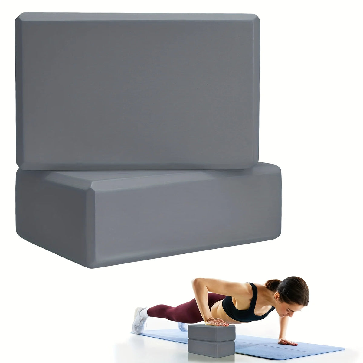 High-Density Foam Yoga Block – Lightweight, Odor-Free Pilates Prop for Women & Gym