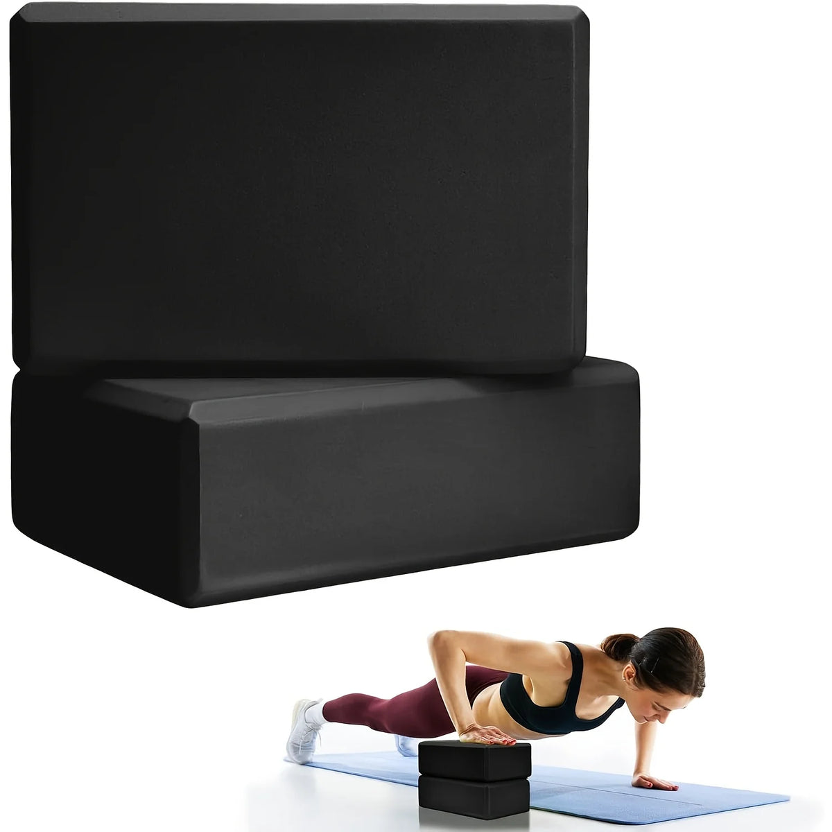 High-Density Foam Yoga Block – Lightweight, Odor-Free Pilates Prop for Women & Gym