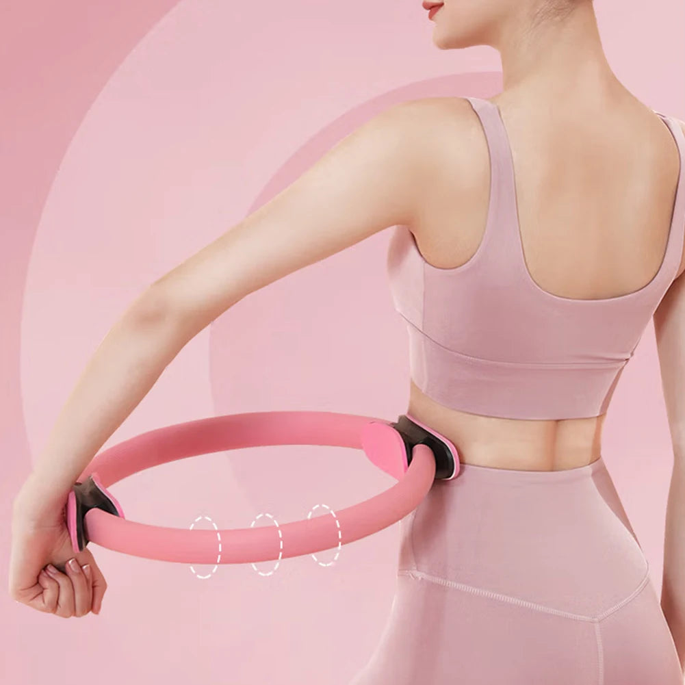 Pilates ring fitness circle with non-slip handles product gallery image