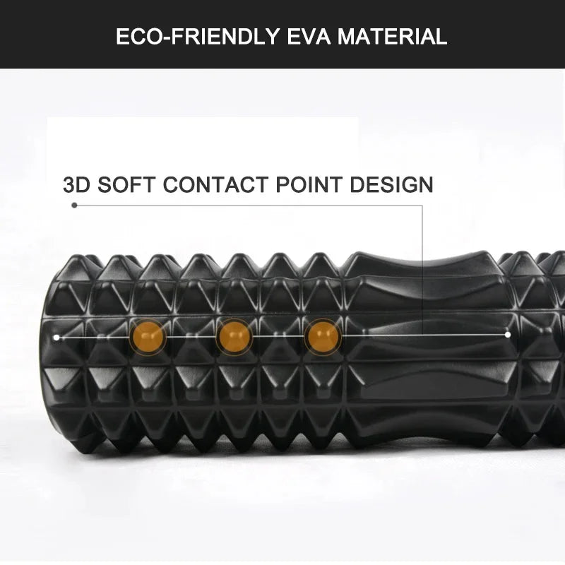 Pilates Crescent Foam Roller – 45x12cm Solid for Deep Tissue Massage, Yoga & Home Workout Recovery