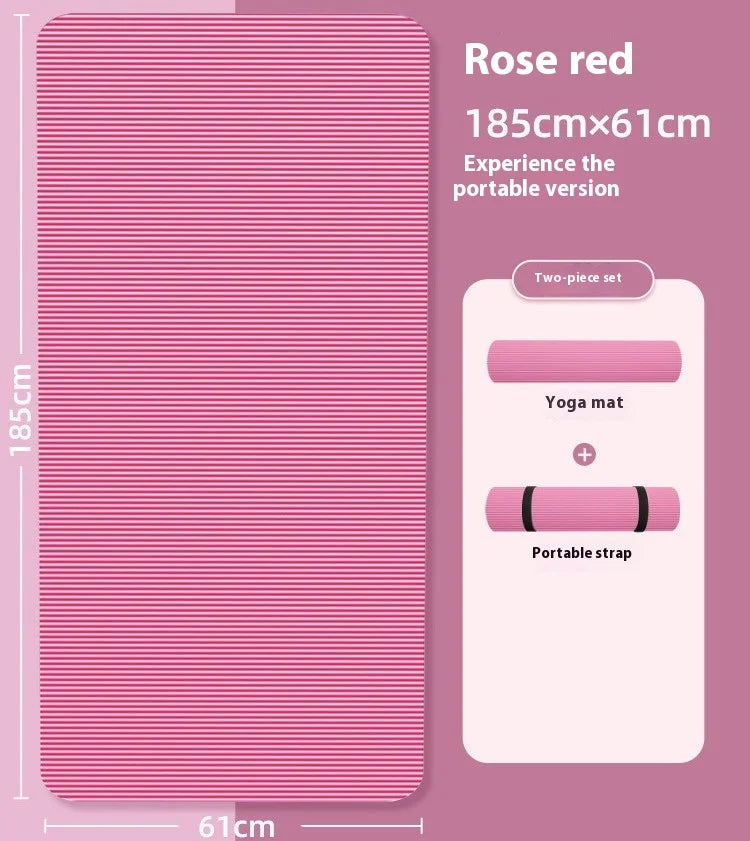 10mm Non-Slip Pilates & Yoga Mat – Extra Thick Home Gym Mat product image