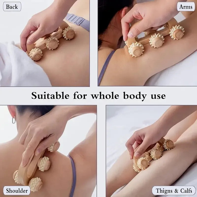 Wooden Massage Roller Stick – Muscle Relief & Lymphatic Drainage product image