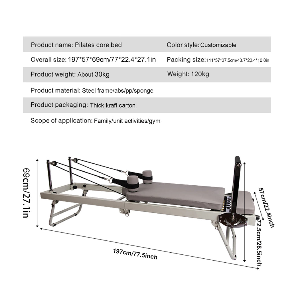 Home studio foldable Pilates reformer for a considered home practice product detail