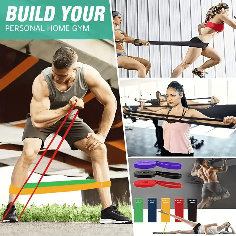 Pilates Resistance Loop Bands – Set of 5 for Strength Training, Body Shaping & Functional Fitness