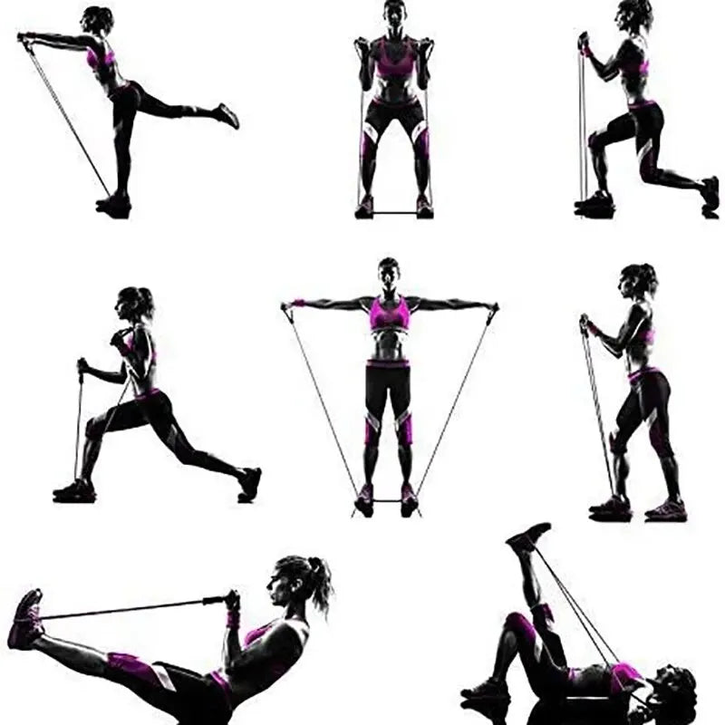 Pilates Resistance Bands with Handles – 10 to 30 lb for Full-Body Strength Training at Home